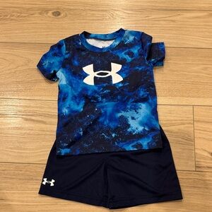 Under Armour Kids Navy and White Set